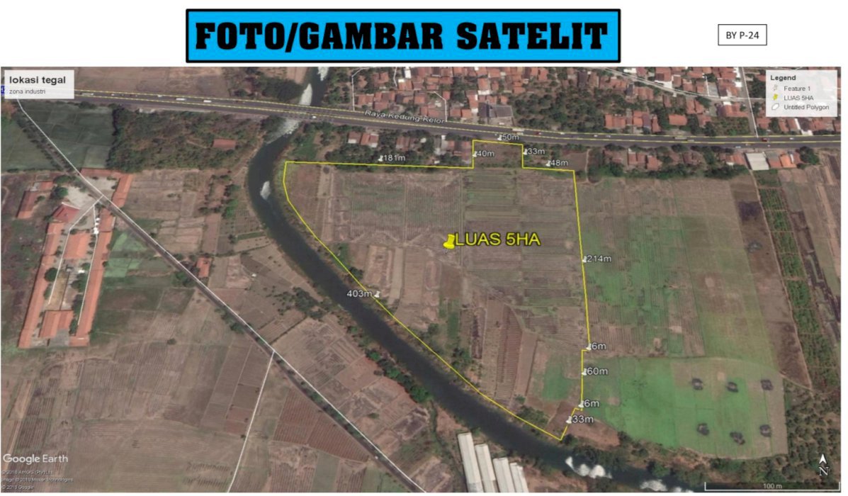 Tanah industri di jalur pantura perbatasan tegal - pemalang