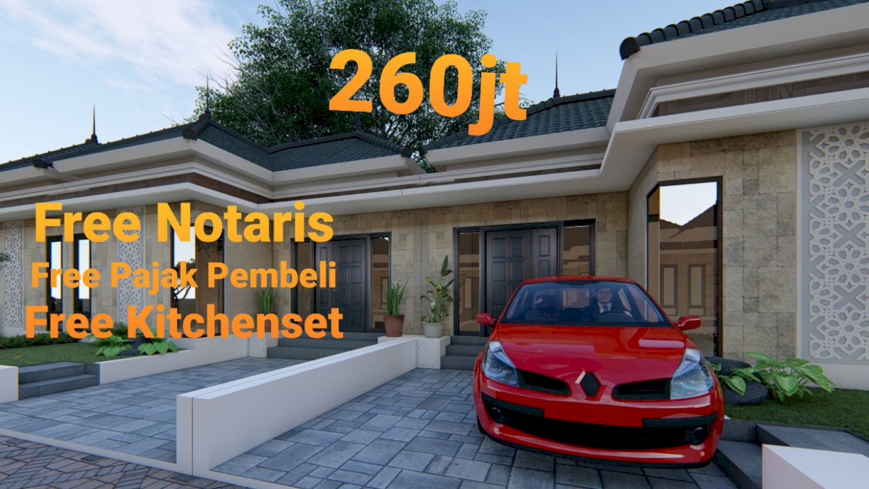 Rumah Murah Konsep Mewah Free Pajak, Biaya Notaris, Kitchen Set DP 0%
