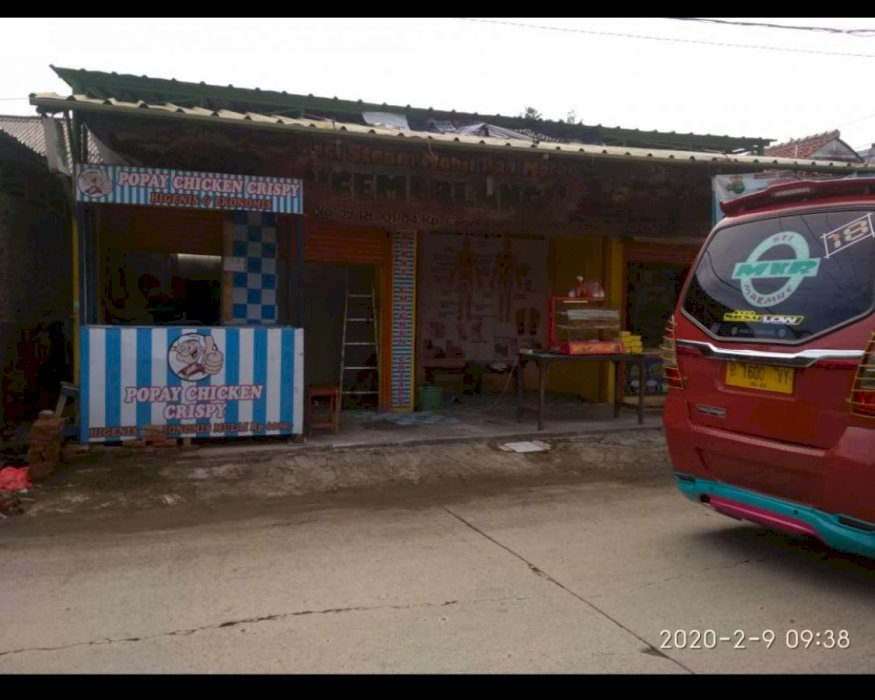 Rumah plus kios pinggir jalan raya sukatani.,