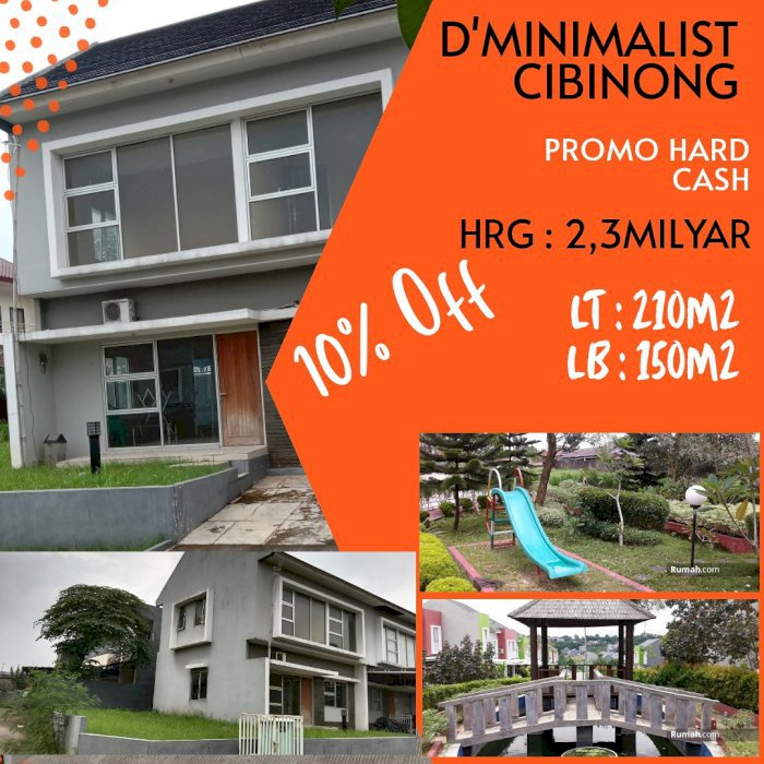 Rumah mewah 2 lantai lokasi premium dkt tol Cibinong