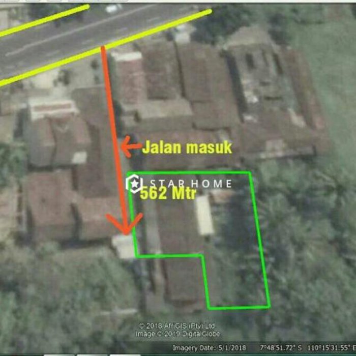 TANAH PEKARAN JL WATES plus RUMAH 150 m