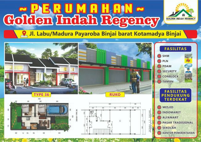 Hunian Asri Subsidi dan Komersil di kawasan Binjai Barat