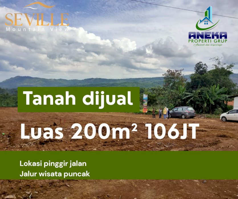 TANAH DARAT KAVLING SERBAGUNA PINGGIR JALAN VIEW PEGUNUNGAN