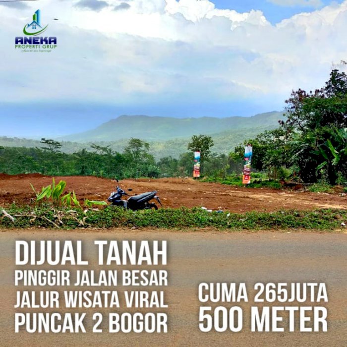 JUAL TANAH KAVLING VIEW PEGUNUNGAN PINGGIR JALAN JALUR WISATA