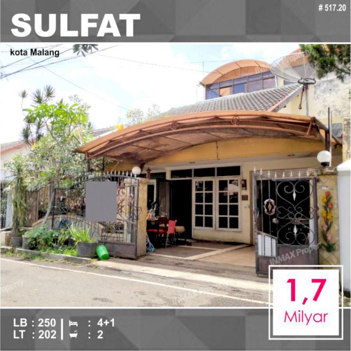 Jual Rumah Murah 3 Lantai Daerah Sulfat Agung Kota Malang