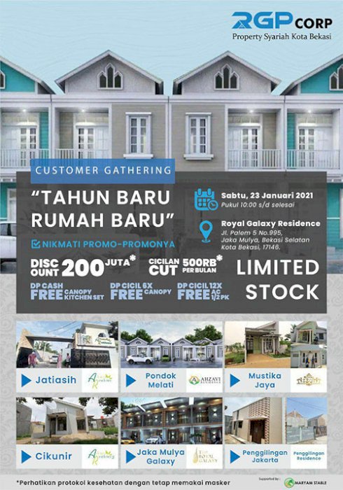 Perumahan Syariah di Bekasi Diskon 200 juta