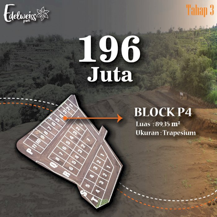 TANAH DEKAT KAMPUS EDELWEISS PARK TAHAP 3 DI MALANG RAYA