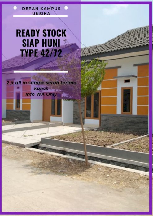 Rumah Depan Kampus Unsika karawang