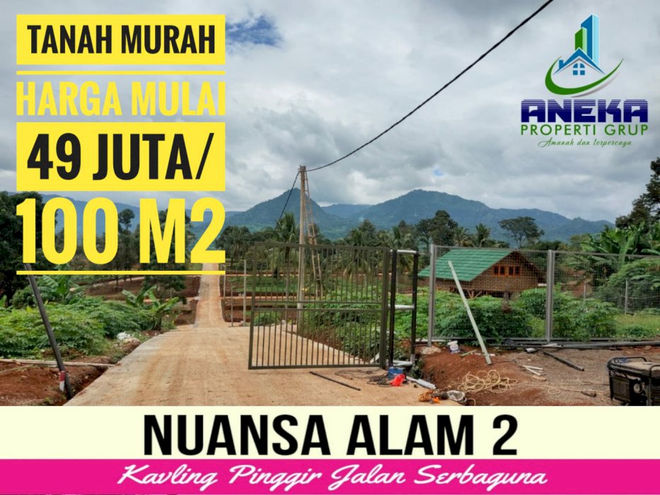 DIJUAL KAVLING WISATA PINGGIR JALAN NUANSA ALAM TRANSYOGI 2