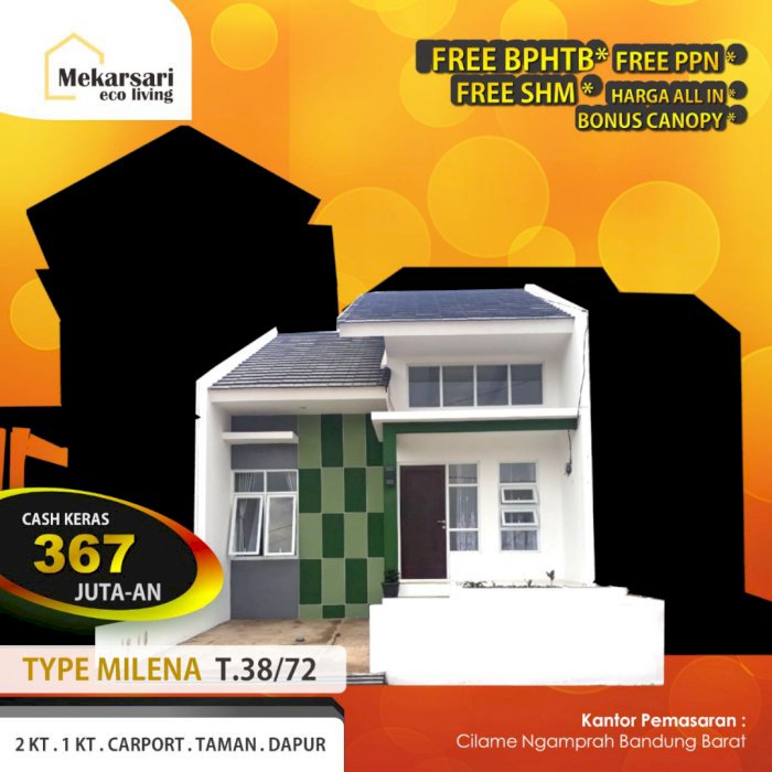 Rumah bisa dicicil 3 Tahun tanp bunga tanpa BI checking