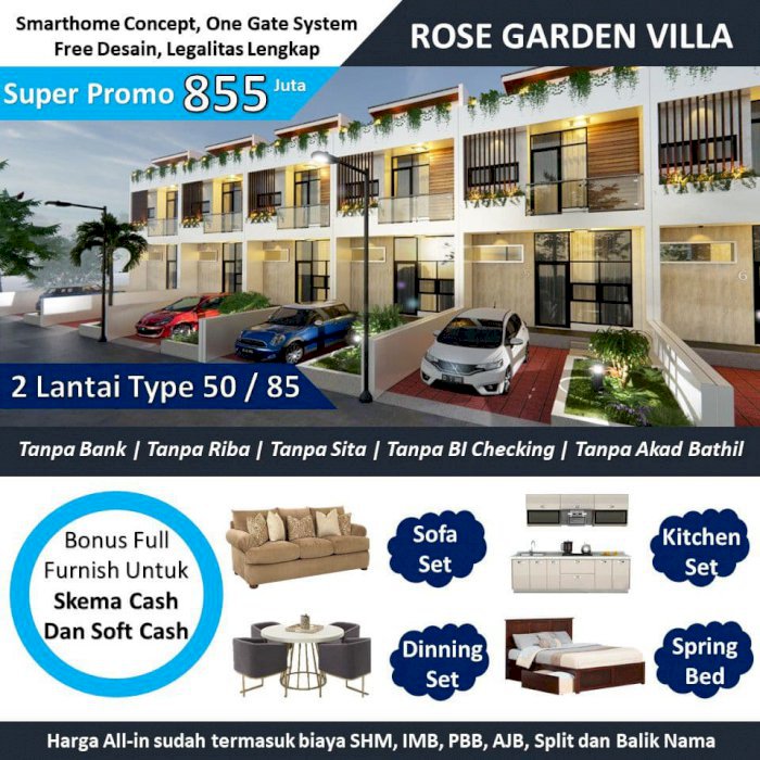 Rumah Villa Sejuk Di Rose Garden Villa Cisarua,Lembang Bandung Barat