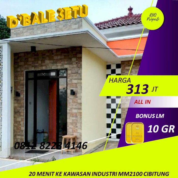 JUAL RUMAH: PROMO 313 JUTA DEKAT KAWASAN MM2100 CIBITUNG