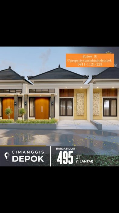 Dijual Rumah Cantik Nuansa Bali di Depok Dekat Tol Cibubur