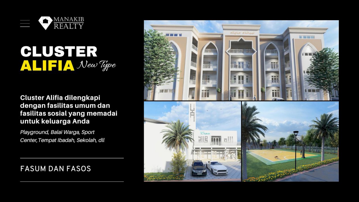 Rumah Dijual, Cluster Alifia, Perpaduan Konsep SOHO dan Rumah Tumbuh