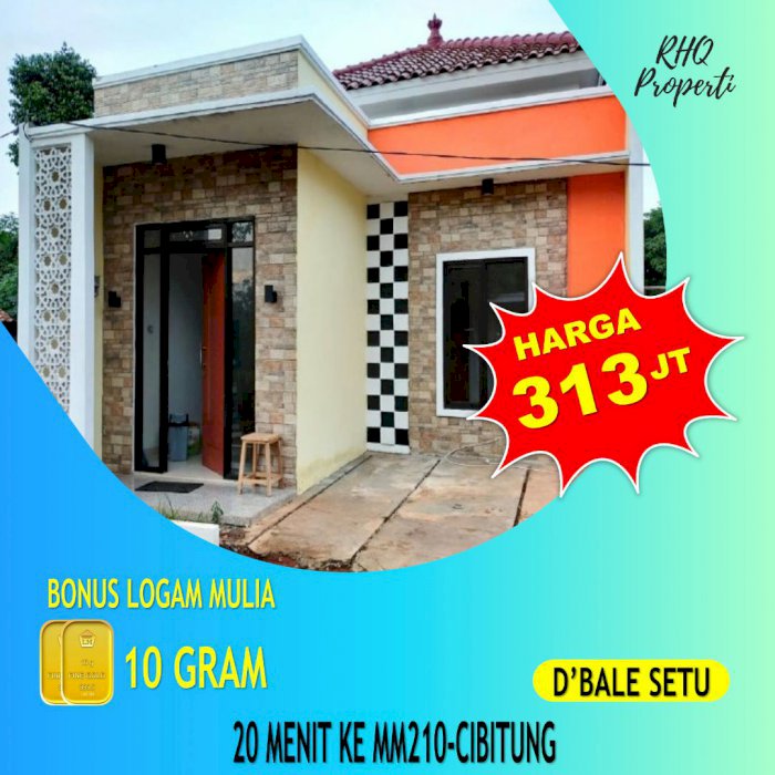 Dijual rumah dekat mm2100, Beli rumah bonus logam mulia 10 gram