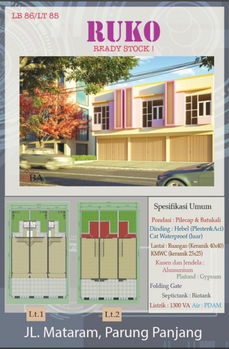 Dijual Cepat Ruko Daerah Bogor, Jawa Barat