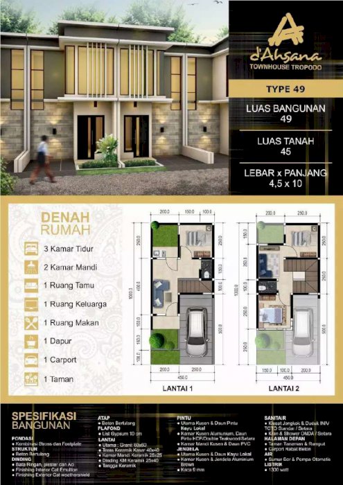 Rumah 2 Lantai Murah Kota Mojokerto