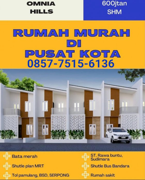 Rumah 2 lantai Pamulang Ciater Termurah Tangsel