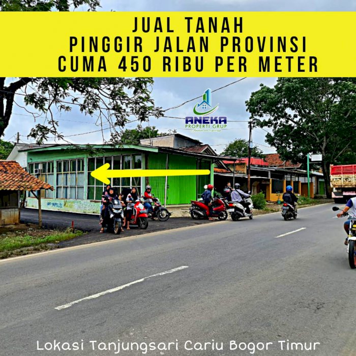 Jual tanah kavling di pingir jalan kota  dengan pemandangan menawan