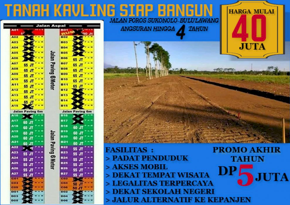 TANAH KAVLING SIAP BANGUN