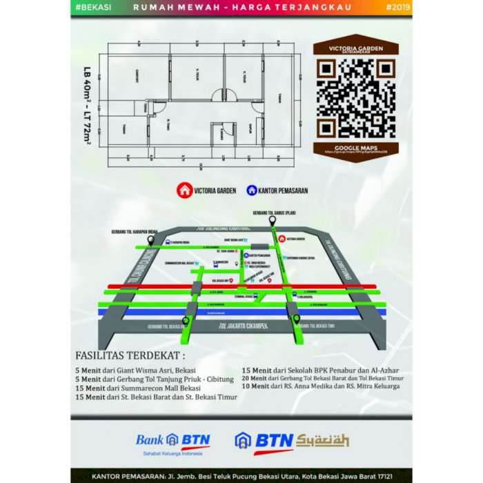 Dijual Rumah Mewah Dengan Harga Terjangkau di Cluster  Victoria Garden, Bekasi