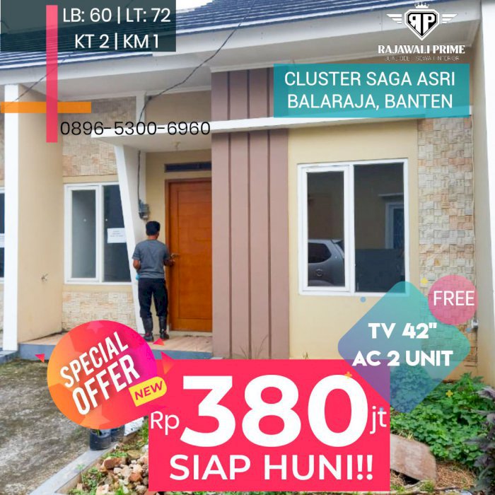 CLUSTER SAGA ASRI BALARAJA HARGA TERMURAH FULL RENOVASI DEKAT TOL