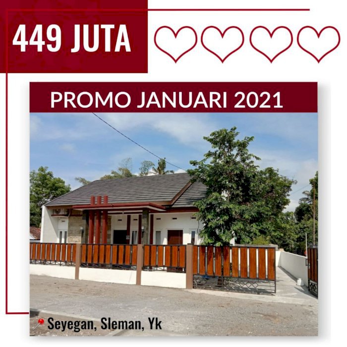 PROMO RUMAH DI SEYEGAN SLEMAN BISA KPR