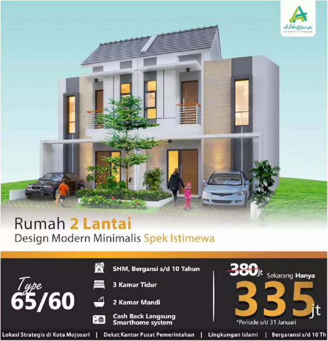 Rumah 2 Lantai Murah Menanggal Mojosari Mojokerto