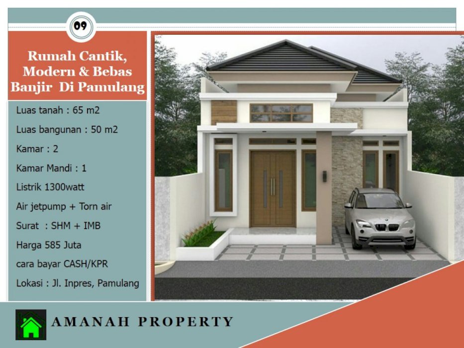 Rumah Satu Lantai Di Pamulang Dekat Kantor,