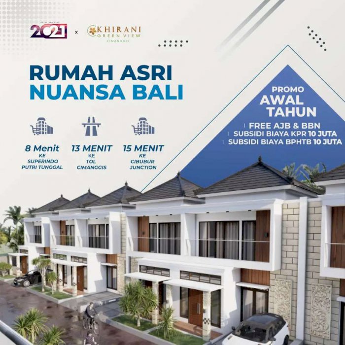 Rumah 2 Lantai di Cimanggis Model Bali Keren