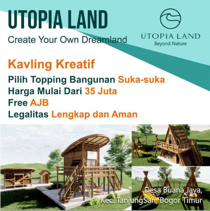 TANAH MURAH LEGALITAS AMAN DAN JELAS PINGGIR JALAN KABUPATEN DI BOGOR