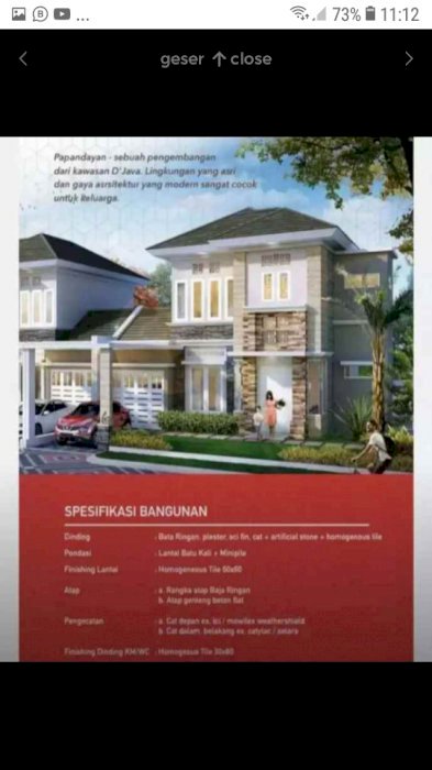 Rumah 2 lantai 4 kamar tidur dekat al azhar cikarang