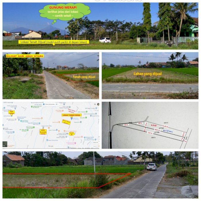 DIJUAL TANAH DENGAN HARGA DIBAWAH HARGA PASARAN DI GODEAN