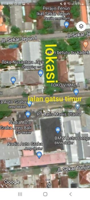 JUAL TANAH PREMIUM JALAN UTAMA GATSU TIMUR