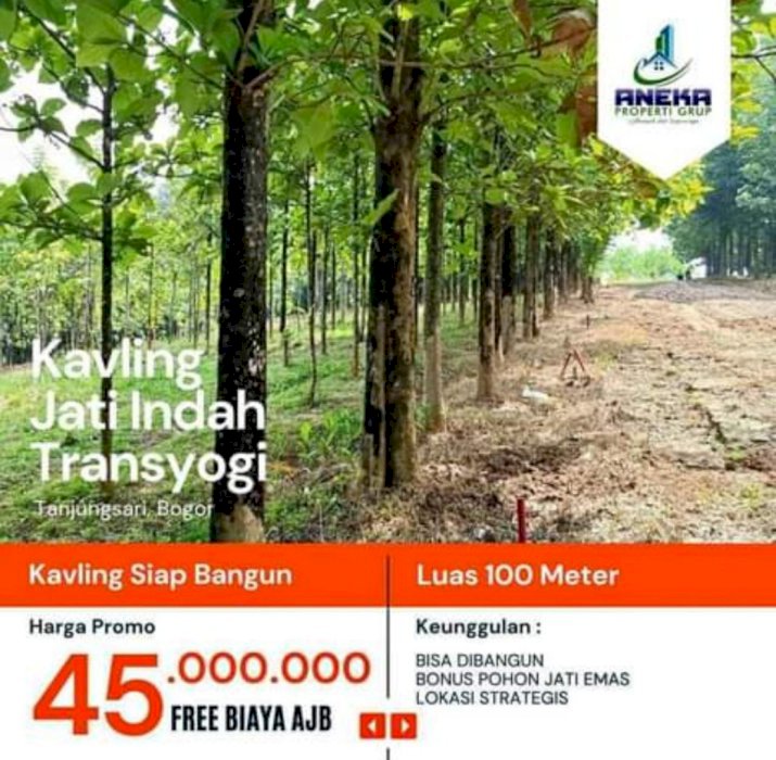 TANAH KAVLING JATI INDAH TRANSYOGI NEMPEL JALAN PROVINSI VIEW GUNUNG