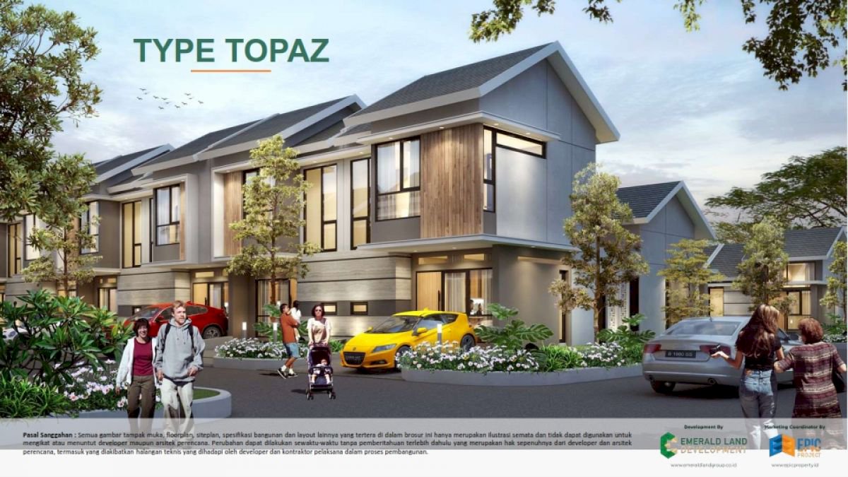 Emerald cilebut tipe topaz - rumah 2 lantai nyaman dekat,