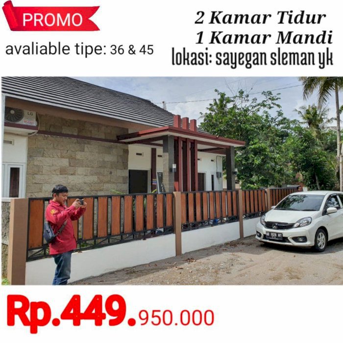 PROMO RUMAH DI SEYEGAN SLEMAN LOKASI 12 MENIT KE PEMDA SLEMAN