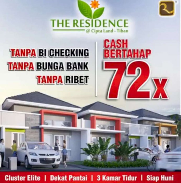 Rumah baru , Bayar via Developer sampai lunas 72 x