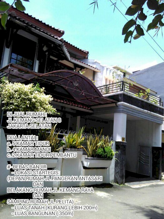 Dijual Rumah Murah di Jln Kemang Selatan 8 / Jln Cipete Selatan Jakarta Selatan