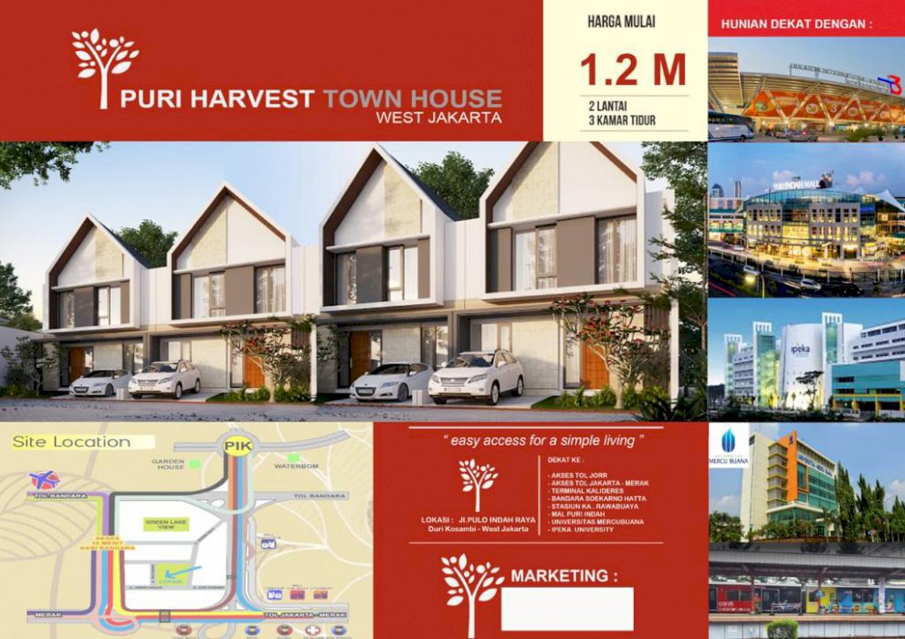 Dijual Rumah di Perumahan Puri Harvest West, Duri Kosambi, West Jakarta