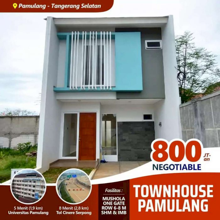 Dijual Rumah baru modern minimalis di pamulang timur dekat gaplek