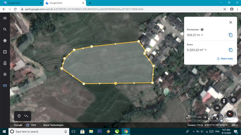 jual tanah di zona komersil area wisata Kmapung toga