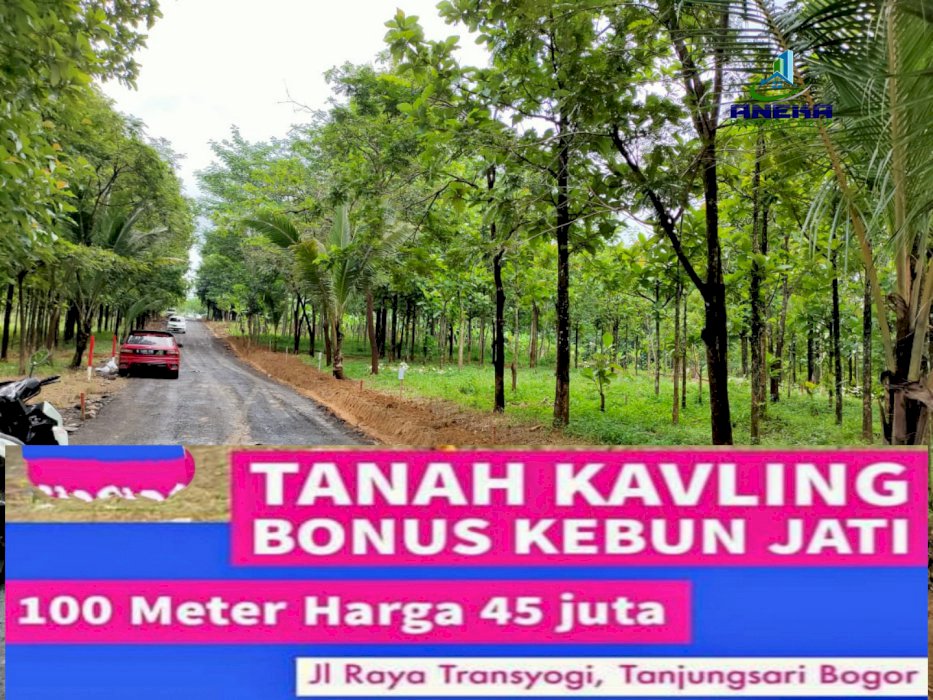 JUAL TANAH PINGGIR JALAN KAVLING JATI INDAH TRANSYOGI VIEW PEGUNUNGAN