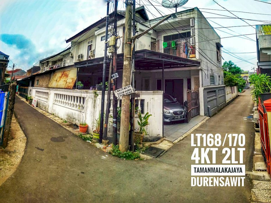 Duren Sawit Taman Malaka Jaya 1,8M Lt168m2 Rumah Sudut