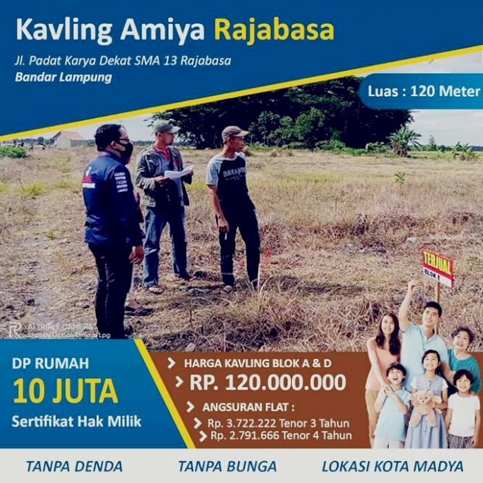 Tanah murah terlaris di kota Bandar Lampung