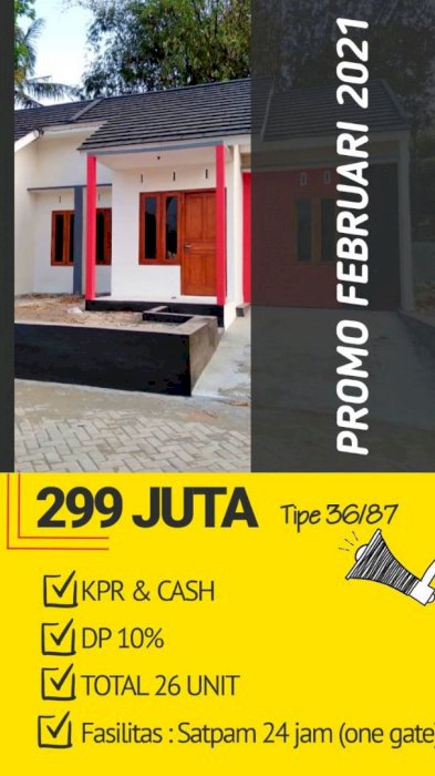 PROMO FEBRUARI RUMAH 299 JUTA BOLEH KPR
