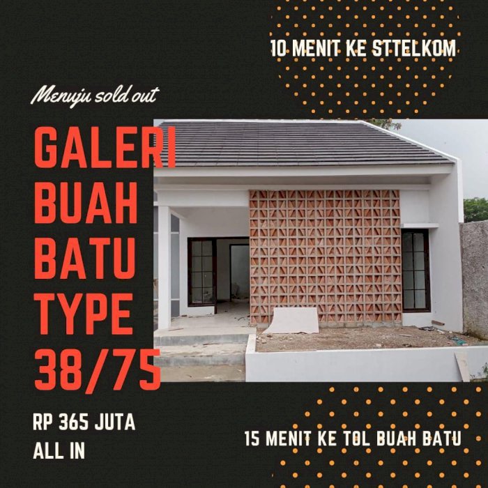 Jarang Ada Rumah Minimalis Dekat Tol Hanya 300Jtaan Di Galery BuahBatu
