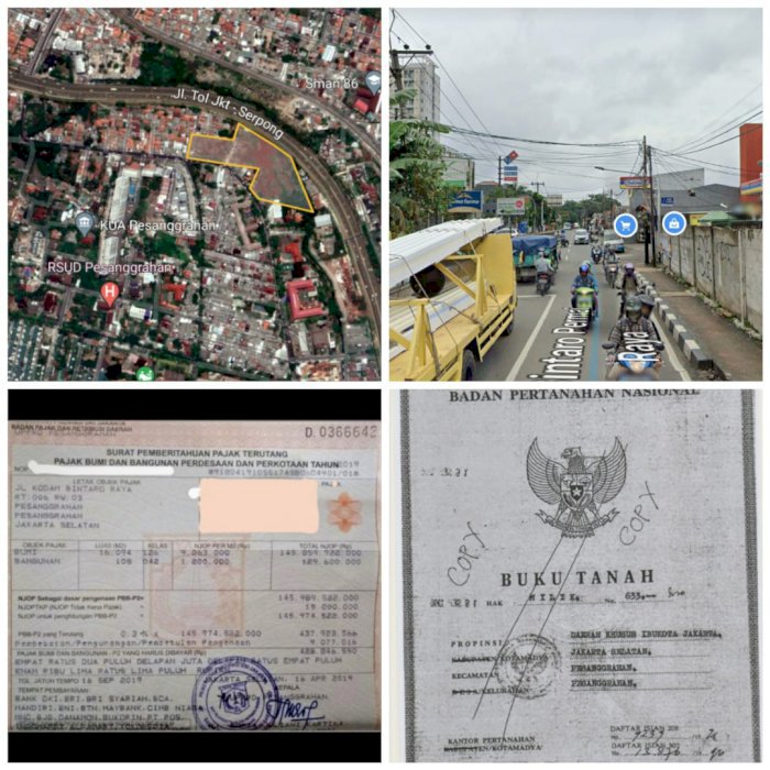 Tanah Daerah Pesangrahan Jalan Bintaro Permai Jakarta Selatan