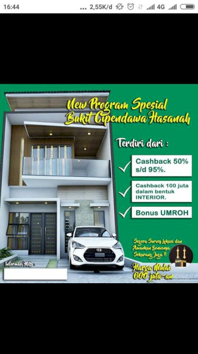 Cluster murah jatiasih bebas banjir 400 jutan prmo cashback hingga 95%