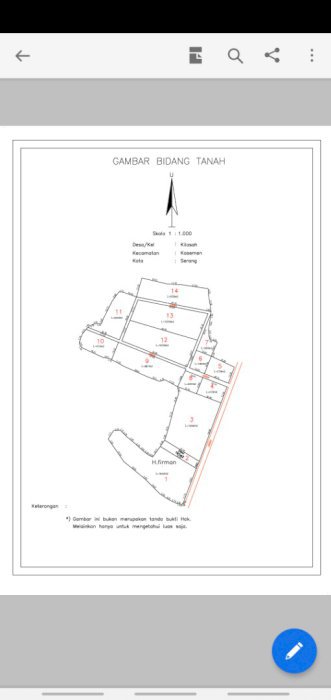 Tanah Rp 650 ribu/m2 untuk rumah a perumahan SERANG